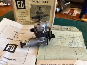 ED Super Fury 1.46cc model diesel engine with Box and matching paperwork (1973)