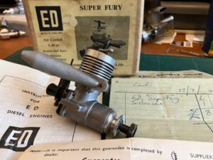 ED Super Fury 1.46cc model diesel engine with Box and matching paperwork (1973)